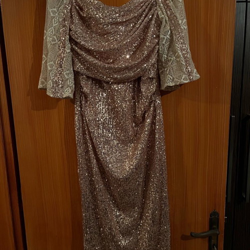 slim fit dress slacks Shimmer Dress Gold  FRENCH + ITALIAN