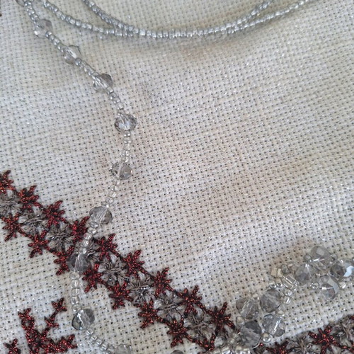 Long laritat necklace 4 in 1 made to order, silver