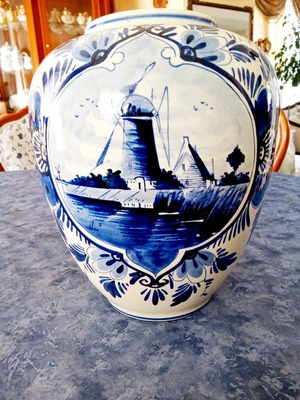 Decorative vase Delft blau Handcemalt Holland