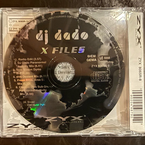 DJ Dado X-Files CD Single like new Dream Version