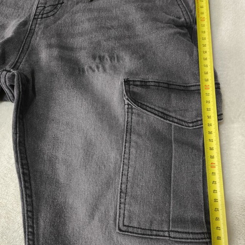 Sinsay Denim Cargo Shorts used, faded black and grey, size M