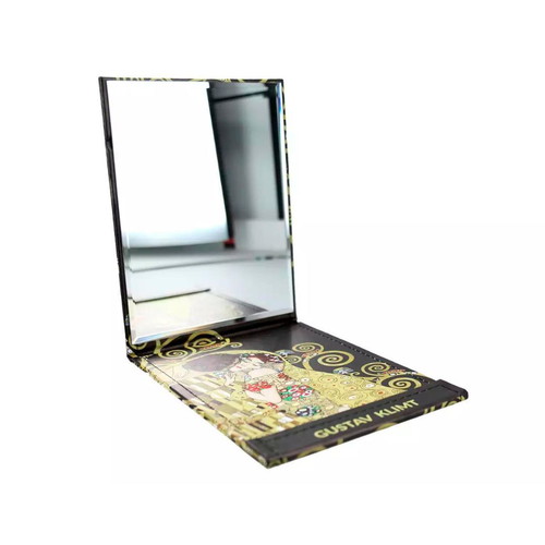 Bijou mirror with Kiss artwork by Gustav Klimt new, leatherette