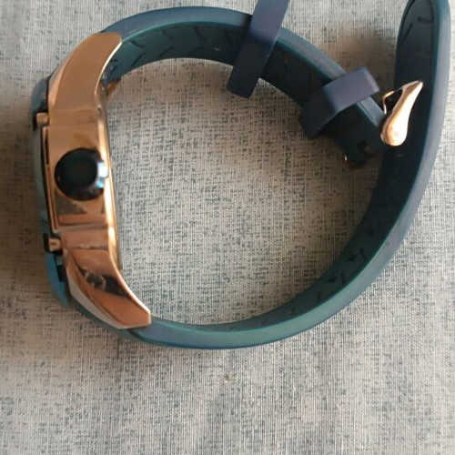 Visetti wristwatch like new with blue silicone strap and date function
