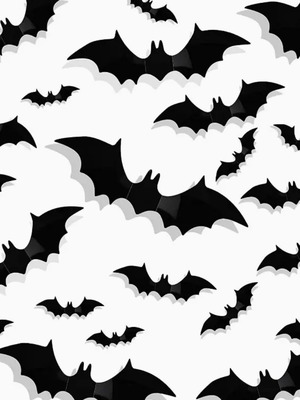 Wall bats pack of 48, new, 4 sizes for Halloween decor