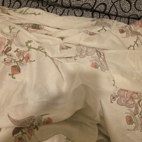 Vintage decorative curtain made of cotton and silk, like new