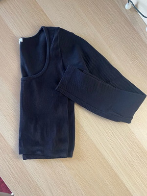 Zara long-sleeve blouse used, black, size XS