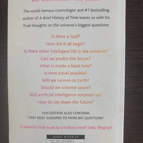 Brief Answers to the Big Questions by Stephen Hawking, like new