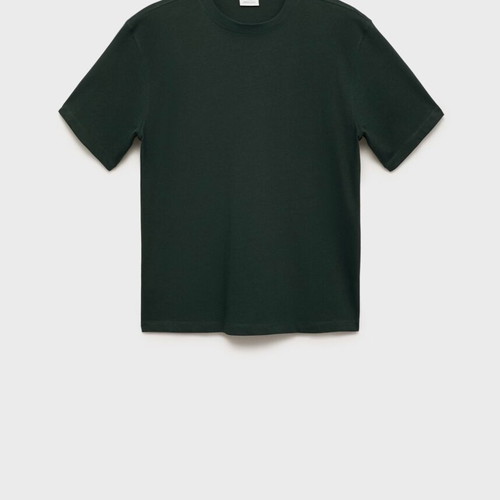 T-Shirt Light Relaxed Fit Short Sleeve Dark Green Size XL New