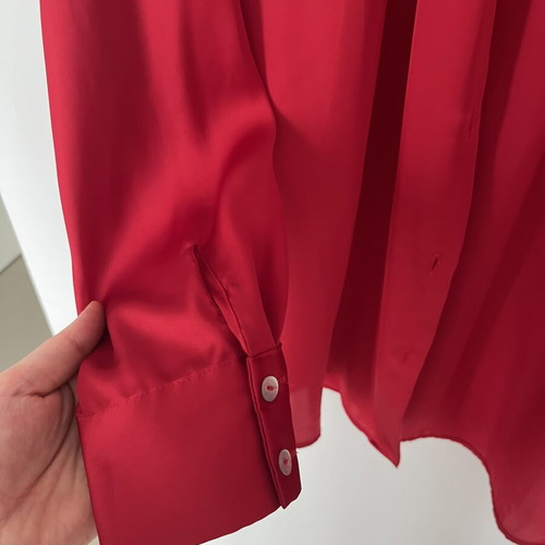 Zara satin red shirt medium, like new