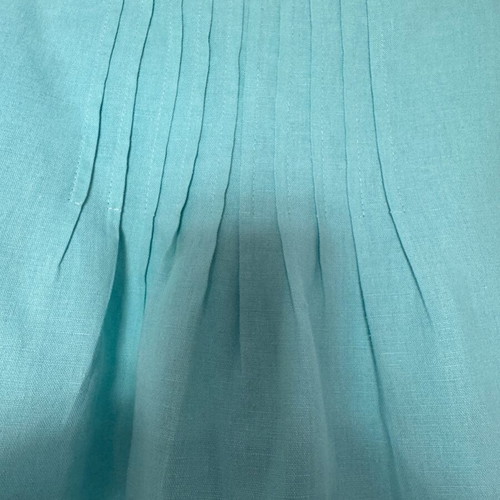Women's skirt size M like new, turquoise, linen cotton blend