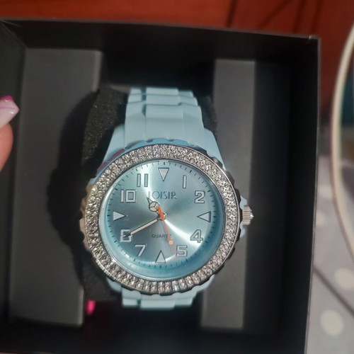 Loisir women's and unisex silver watch new with rhinestones