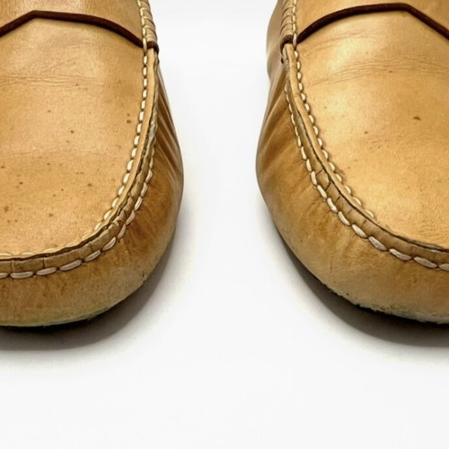 Tod's beige leather gommino flats used