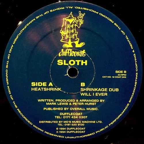 Sloth Heatshrink vinyl record used, electronic genre
