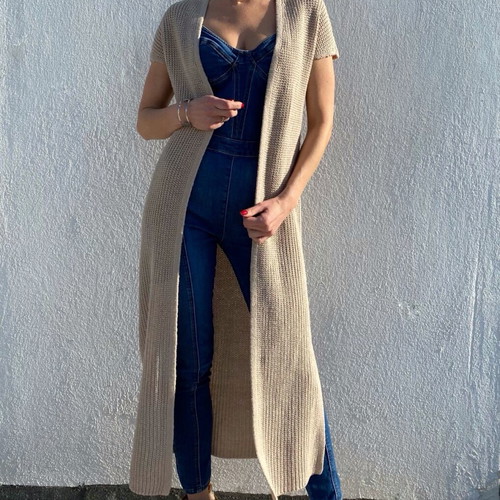 Knitted long cardigan Jdy new, beige, size XS