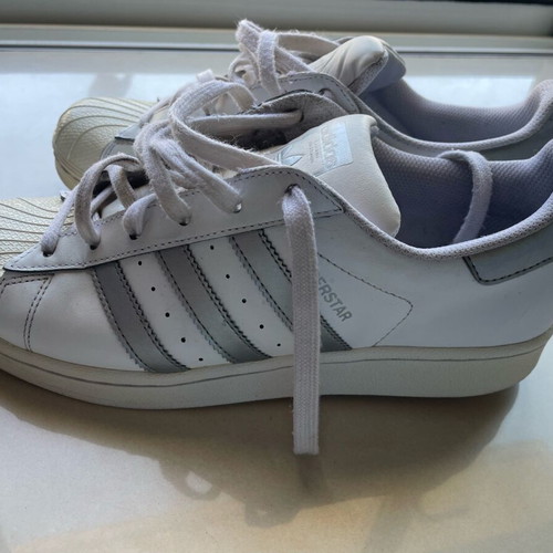 Adidas sneakers used, size 40, white and silver