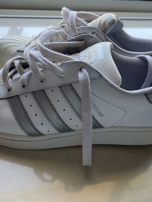 Adidas sneakers used, size 40, white and silver