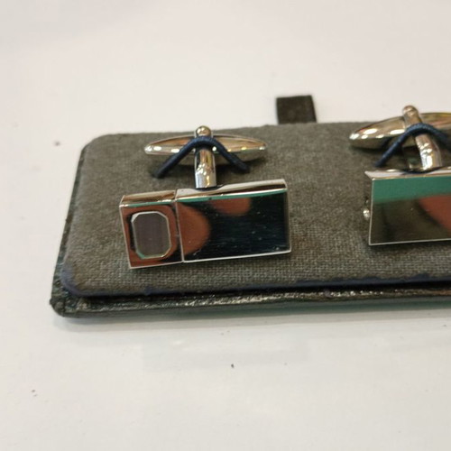 Ascot cufflinks new, silver stainless steel