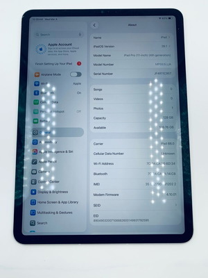 iPad Pro 11" (4th Gen) 2022 ανακατασκευασμένο με μνήμη 128GB και SIM