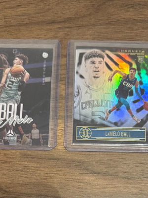 Panini NBA LaMelo Ball Rookie Cards like new, lot of 2 cards