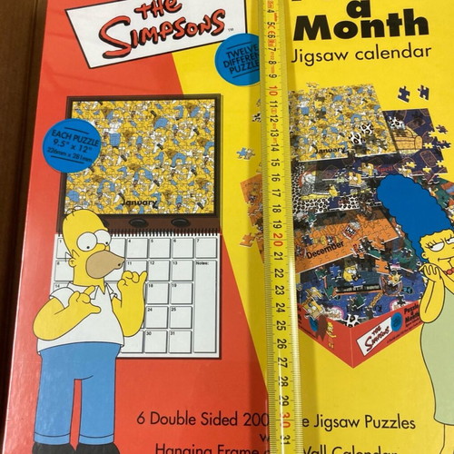 BV Leisure 2001 The Simpsons Puzzle a Month Jigsaw Calendar new