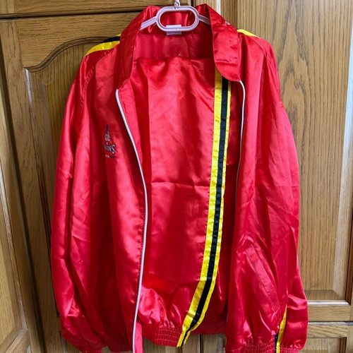 Twins tracksuit men XL red satin like new