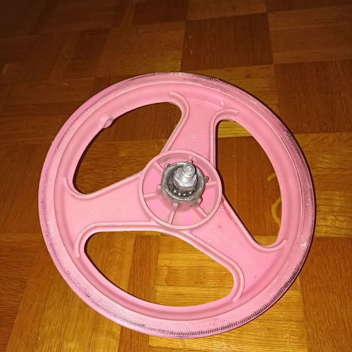 Front 12-inch plastic pink bicycle rim used Italian brand