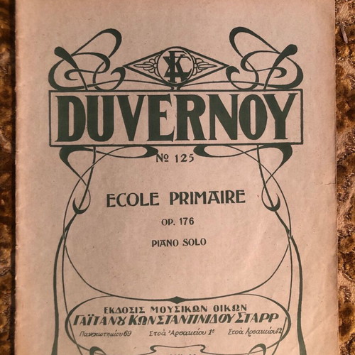 Duvernoy old edition piano method for beginners used