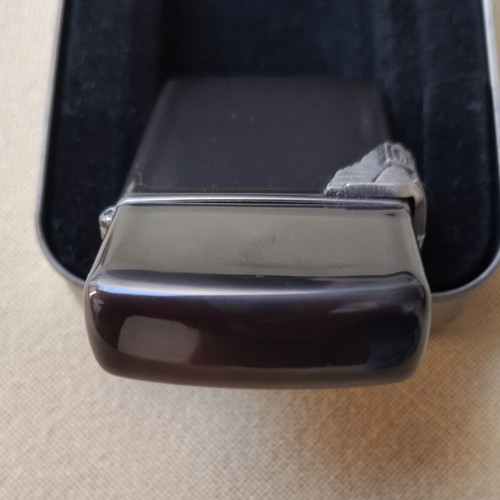 Zippo Slim Midnight Chrome Harley-Davidson Wing lighter mint condition