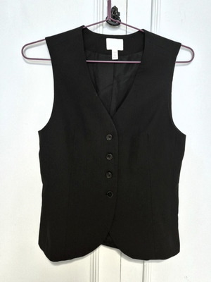 H&M black vest size 36 like new