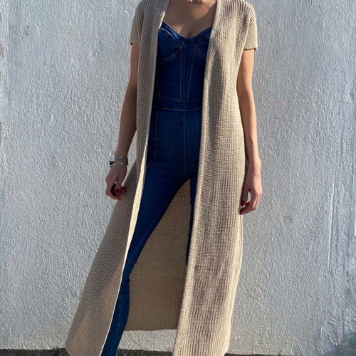 Knitted long cardigan Jdy new, beige, size XS