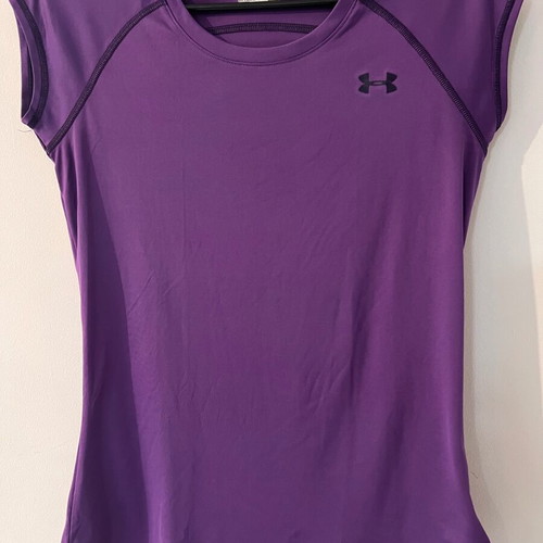 Under Armour sports shirt used, purple, size XS