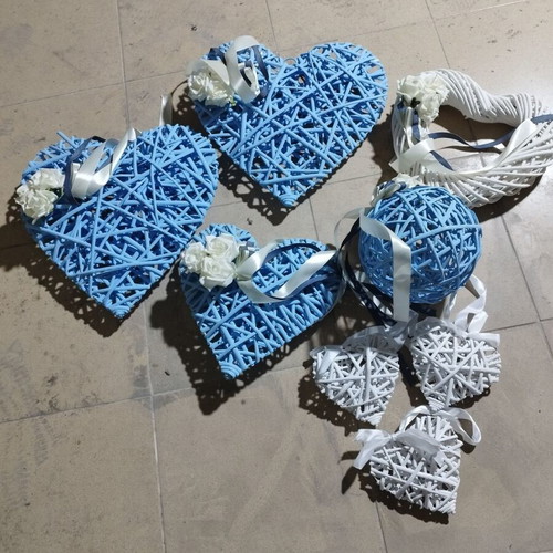 Wedding or baptism decorations like new, set of 8 pieces