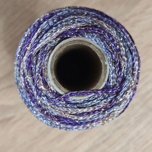 Metallic Thread knitting yarn with iridescent thread, black, gray, purple, pink new