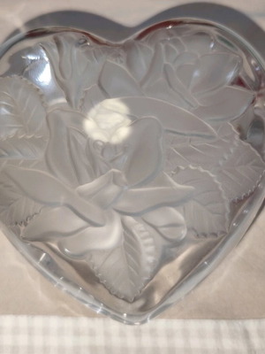 Soga Glass Crystal Heart crystal candy dish new from Japan