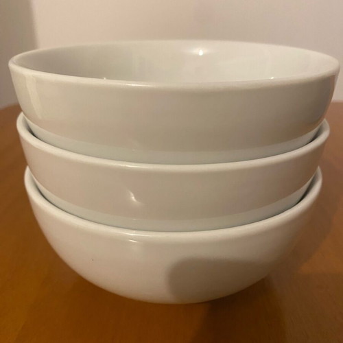 Serving bowls used, set of 3, white