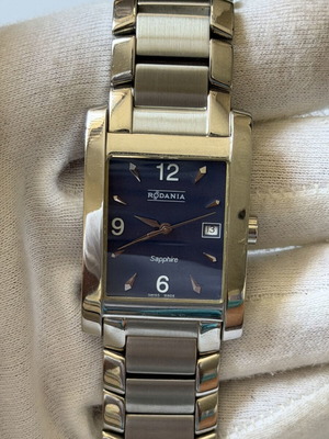 Rodania Sapphire Swiss Made ρολόι νέο, μπλε καντράν, ανοξείδωτο ατσάλι