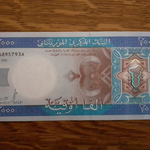 Mauritania 2,000 Ouguiya 2011 new
