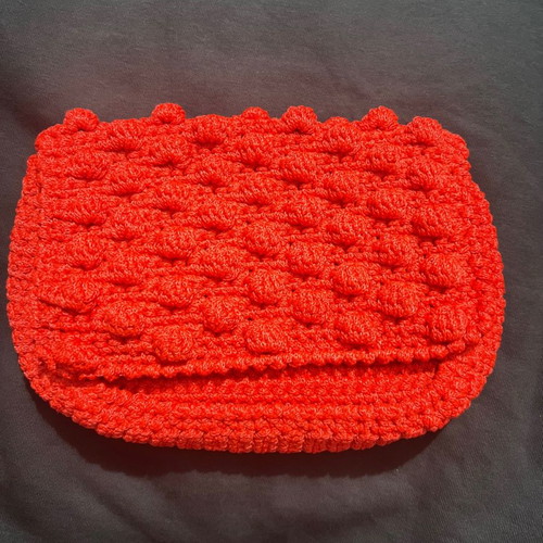 Handmade red handbag like new