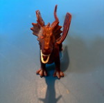 Plastic dragon like new brownish red
