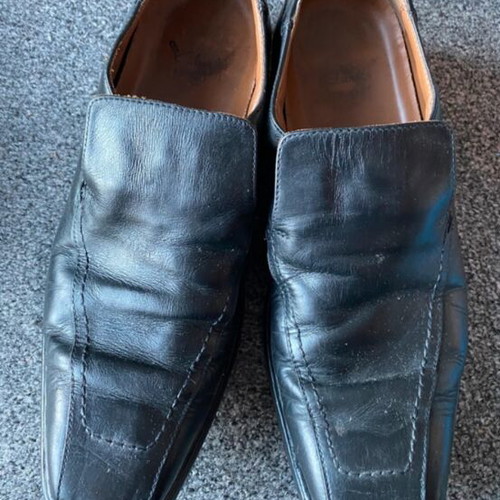 Clarks men's leather formal shoes used, UK 9 EU 43 black