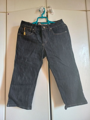 Black denim capri bermuda shorts, medium large
