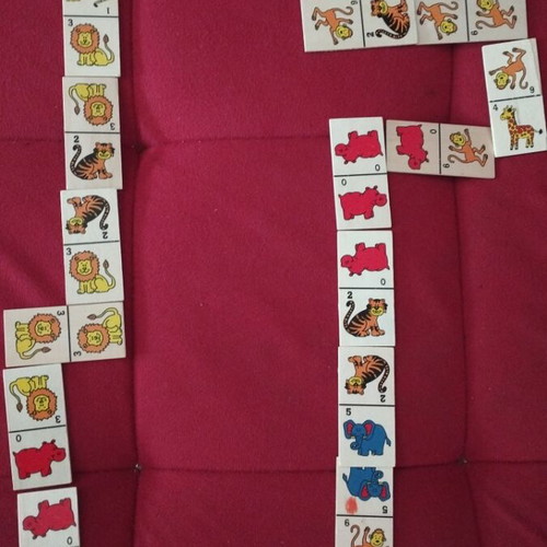 Wooden Domino Jungle Animals like new