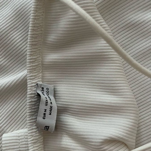 Bershka asymmetrical summer top size M like new, white