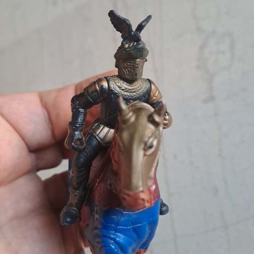 Collectible figure of horse and rider like new