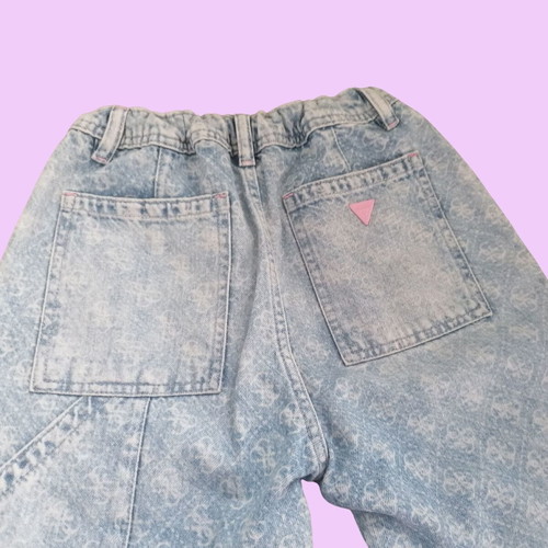 Guess girls' jeans like new with logo and street style design, age 12