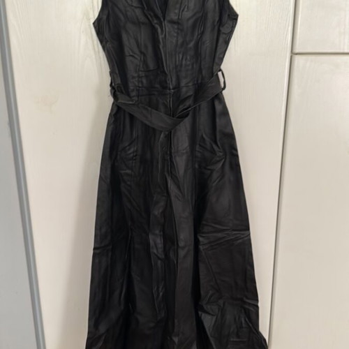 Midi leather dress Attrattivo like new, black, size S