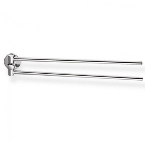 Sanco double swivel towel rack, chrome, wall-mounted, 40 cm