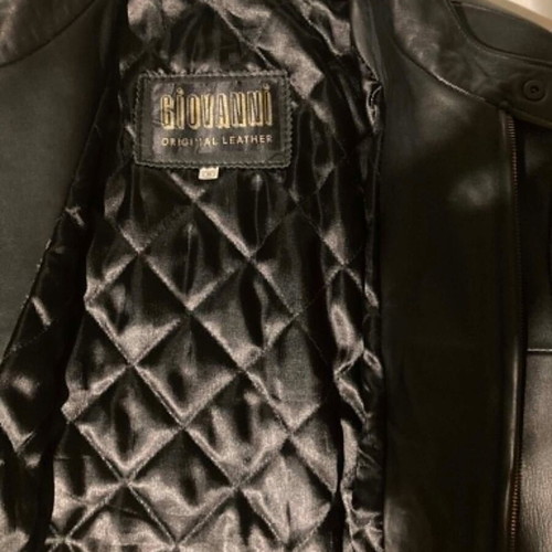 Leather jacket size S like new, black, not real leather