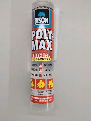 Bison Poly Max Crystal Express κόλλα και στεγανωτικό 300g