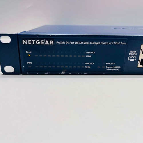 Netgear ProSafe FSM726 Managed Switch 10/100 with 2 GBIC Ports used